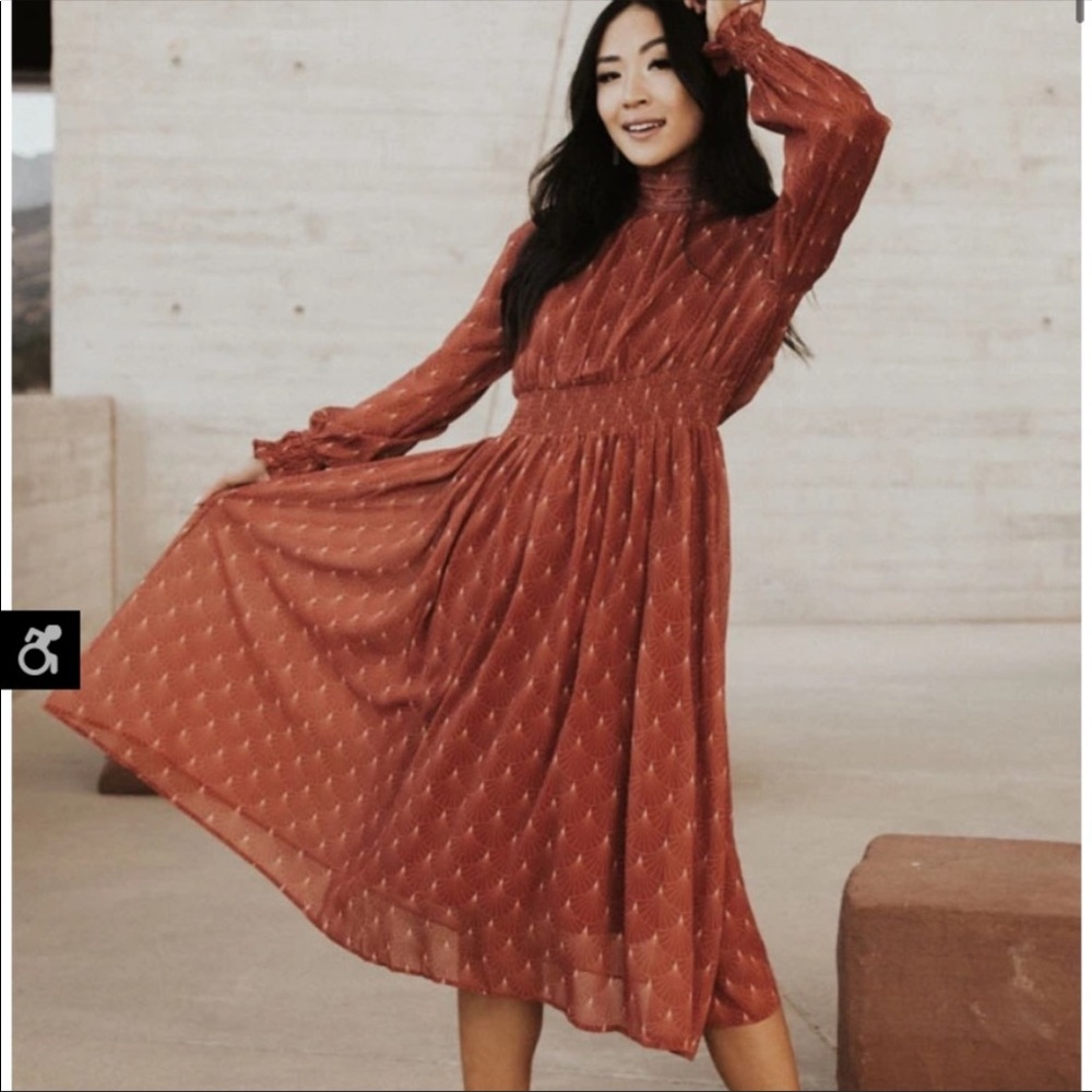 Böhme Art Deco midi dress